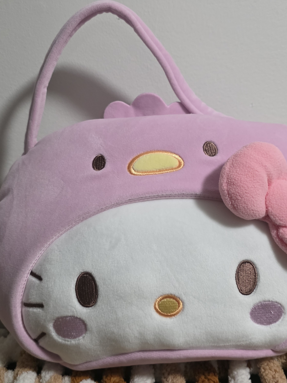Hello Kitty Pink Plush Bow Handbag